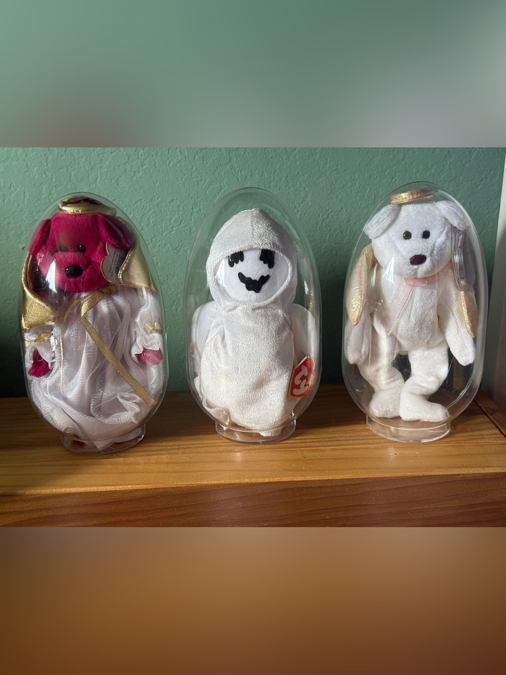 TY Beanie Babies Halo Sheets Valentina Bear Egg Capsule Set Vintage Tags